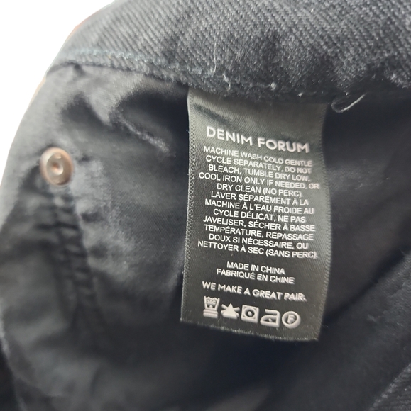 Aritzia| Denim Forum The Joni High Rise Loose Black Pants 29L. - Picture 16 of 16